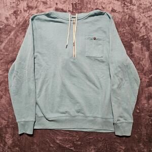 LL Bean Men's XL Lakewashed Cotton 1/4 Zip Hoodie Excellent